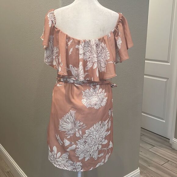 Stella Beach Laguna Off Shoulder Ruffle Mini Dress Size L - Picture 2 of 4
